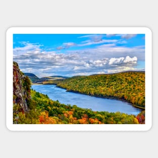 “Autumn at Lake of the Clouds” Sticker